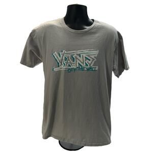 Vans Off The Wall T-Shirt - Gray - Size Large - Skateboarding Vintage Style